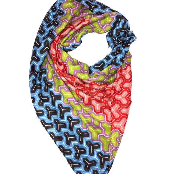 NWOT Jonathan Saunders printed scarf OS - Picture 5 of 10